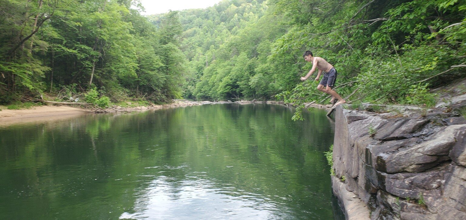 Swimming in the Gauley River